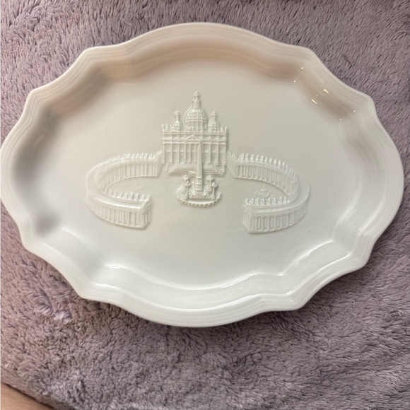 Undefined Other - RARE Vintage Vatican City St.Peter’s Basilica Relief Souvenir Plate